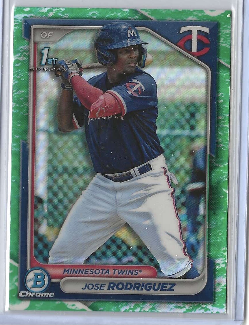 2024 Bowman Chrome Jose Rodriguez BCP-71 Lunar Glow Refractor - Twins