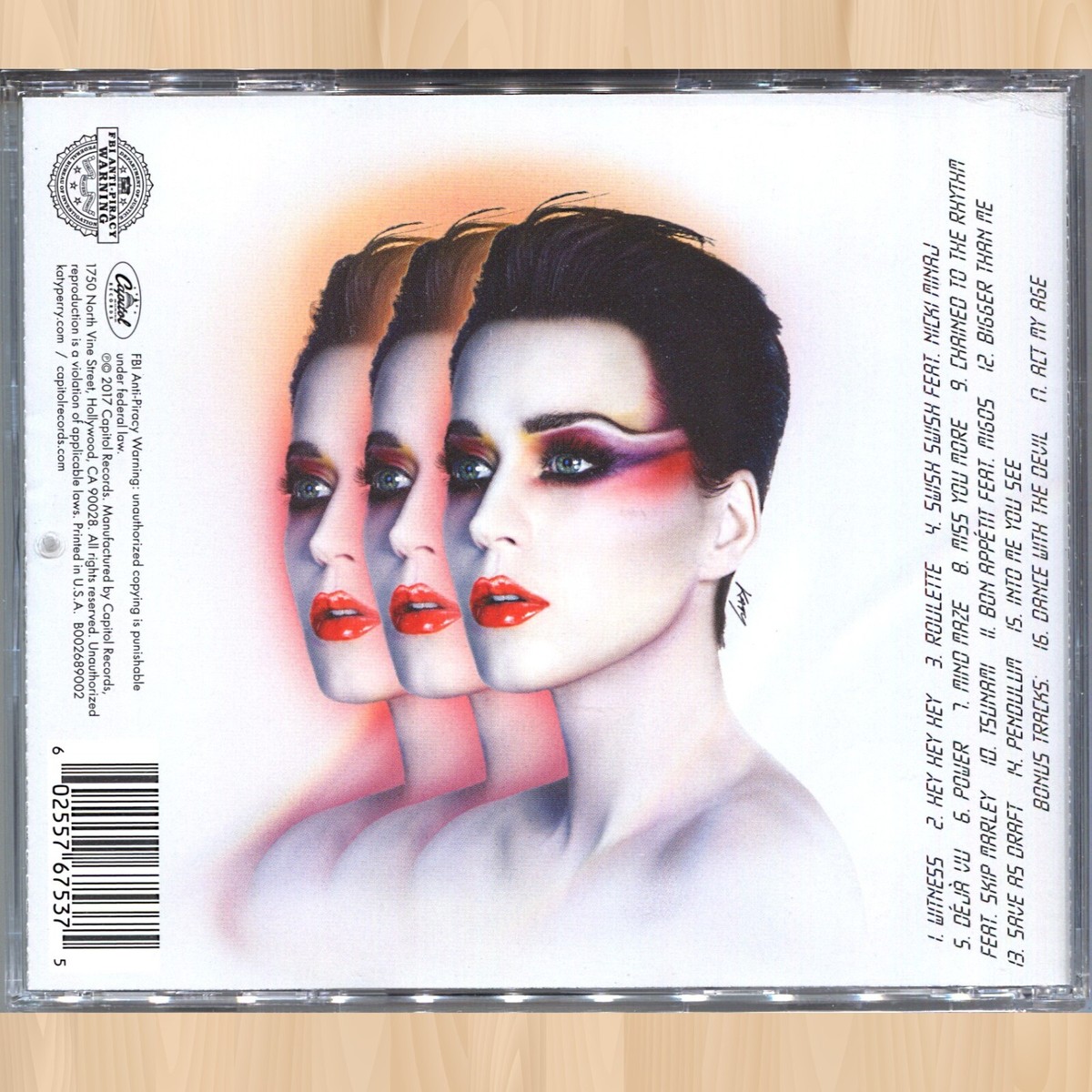 2 BONUS TRACKS---- KATY PERRY Witness EXCLUSIVE CD Dance with the