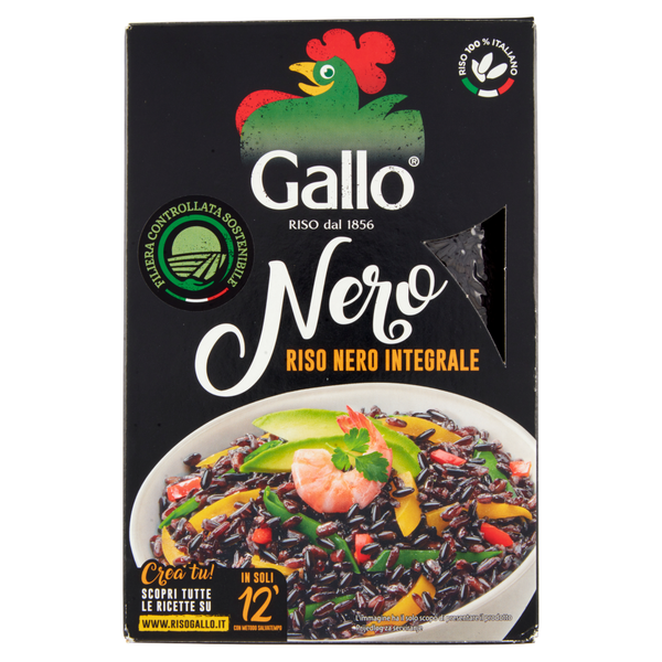 Gallo Riso Nero Integrale,Vollkorn Schwarzer Reis,Italienischer Reis 500G-image