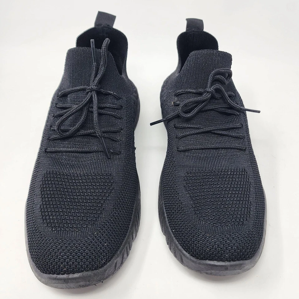 Zapatillas deportivas Wild Diva para mujer 10 negras tejidas cómodas elásticas Foto 3 de 4