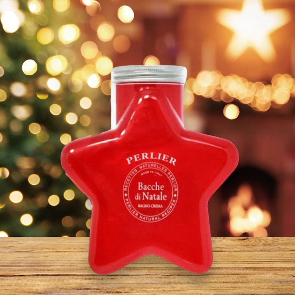 Perlier Stella Di Natale Rossa Bagno Crema Per Il Corpo Bacche Di Natale 470ml - Immagine 2 di 3