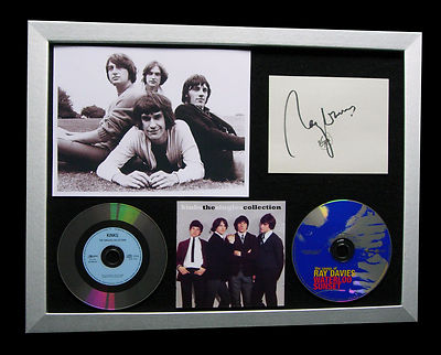 KINKS+RAY DAVIES+SIGNED+FRAMED+LOLA+WATERLOO=100% AUTHENTIC+EXPRESS GLOBAL SHIP