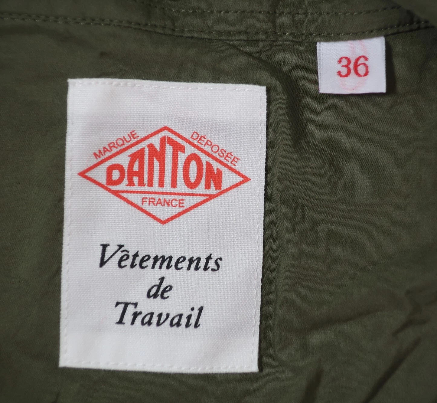 Abito DANTON Vetements De Travail verde cotone sciolto da piccolo a medi 36 4 6