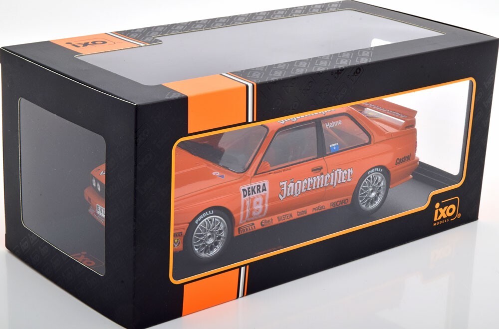 1/18 Scale IXO 1992 BMW E30 M3 Jägermeister #19 DTM Diecast