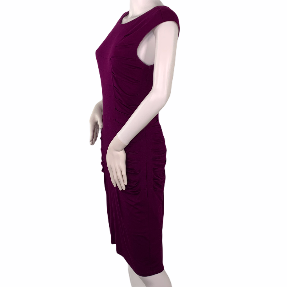 betsey ruched dress KIYONNA Women's Plus Size Betsey Ruched BodyCon Midi Cocktail Dress