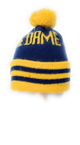 Vintage NOTRE DAME IRISH Beanie Hat Pom 