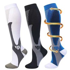 1-3Pair Men Sports Breathable Tube Long High Socks Knee Warm Casual Footy Soccer