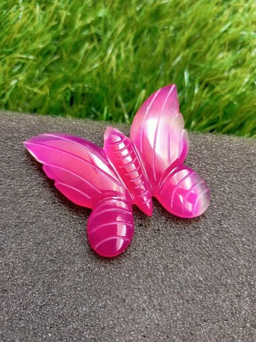 Natural Pink Onyx Carving Butterfly, Hand Carved Butterfly, Crystal Jewelry - 第 1/8 張圖片