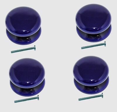4er Pack Aga Blue Porzellan Keramik Schrank Knöpfe 50 mm