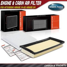 Engine & Cabin Air Filter for Mitsubishi Mirage 14-22 Mirage G4 17-22 1.2L