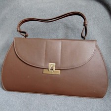 Dunkelbraune Damenhandtasche - Omas Handtasche - vintage - 60/70er Jahre