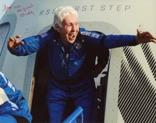 WALLY FUNK SIGNED 8x10 PHOTO BLUE ORGIN ASTRONAUT AVIATOR RARE BECKETT BAS