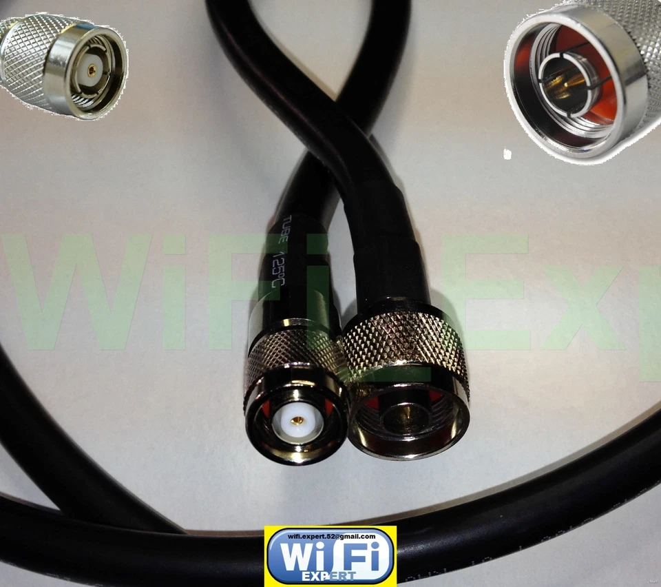 TIMES® 6' RP-TNC to N Male WiFi Cable Biquad USB Linksys Cisco WRT54G LMR400 US - Image 2 of 4