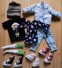 Blythe Doll Clothes Bundle - Tops , Plimsolls , Trousers , Dress - Cute 