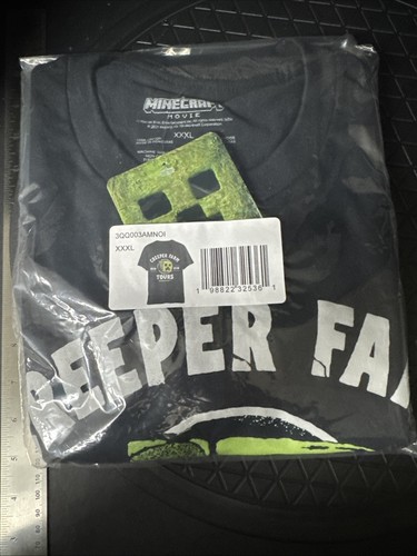 Minecraft The Movie Opening Night Regal Cinema Creeper Shirt NEW - XXXL - Picture 4 of 4
