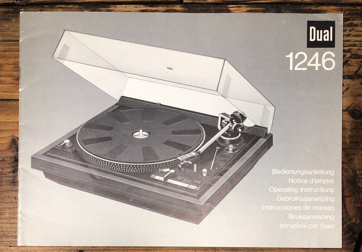 Dual Model 1246 Record Player / Turntable Owners / User Manual *Original*