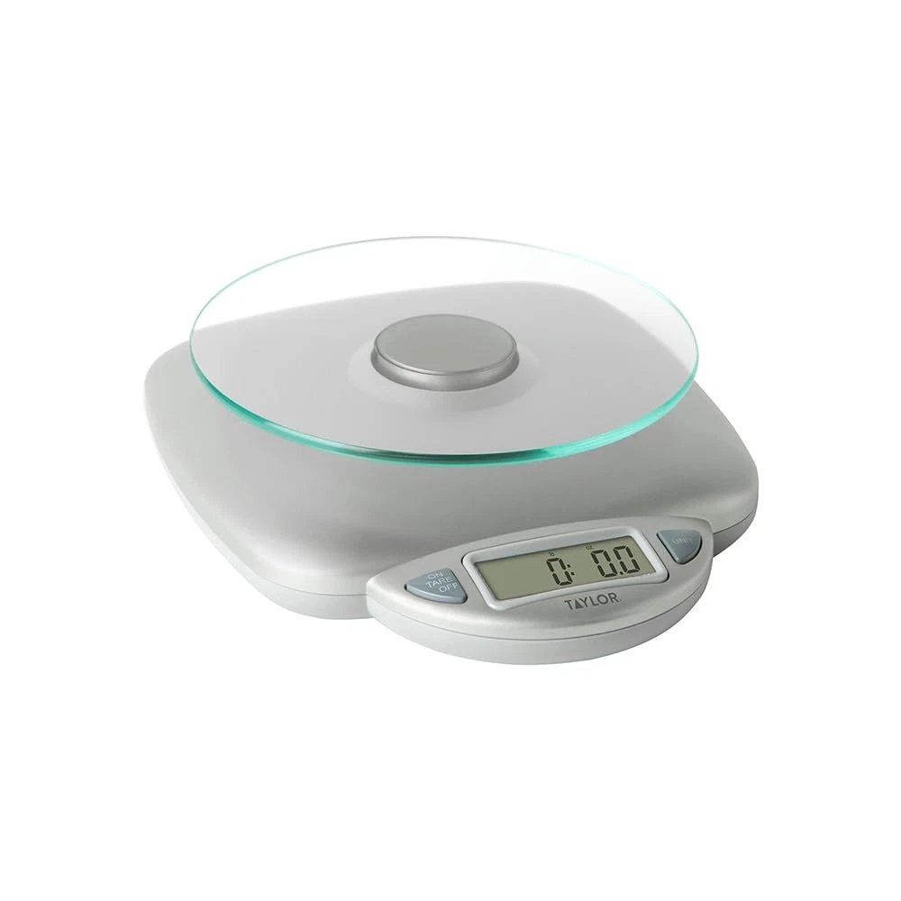 11LB Capacity Digital Glass Top Kitchen Scale with LCD Display, Weight in Gra...