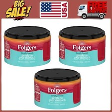 3 Packs Folgers Simply Smooth Ground Coffee, Mild Roast, 23 Ounce Canister