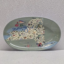 Galleyware New York State Oval Melamine Tidbit Tray Dish 8" x 4.5"
