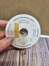 Stampin' UP CRUSHED CURRY CRINKLED SEAM BINDING RIBBON TRIM 10 YARDS 3/8 INCH