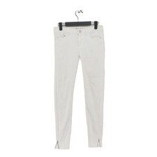 Zara Women's Jeans UK 6 White Cotton with Elastane Skinny