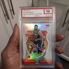 ZION WILLIAMSON 2024-25 SELECT CERTIFIED SILVER PRIZM PELICANS IGC 10 Q4571