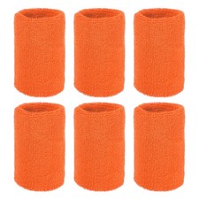Wristbands Sweatbands, Wrist Bands 4x3In 6 Pack Orange