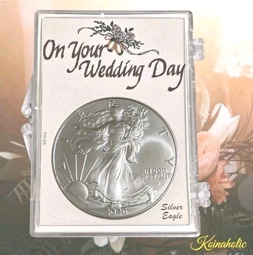 2026 WEDDING $1 American Silver Eagle 1 oz .999 BU, Keepsake And Investment