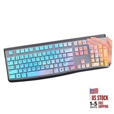 Silicone Keyboard Cover for Logitech K120  MK120 Ergonomic Desktop Colorful