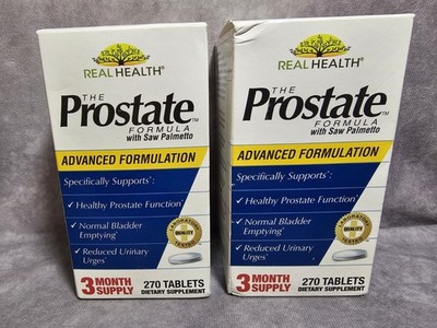 2 Real Health The Prostate Formula with Saw Palmetto - 270 Tabs Each Exp. 03/27+
