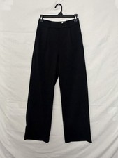 Halara High Waisted Wide Leg Dress Pants Black Pleated Pull On Trousers A921 