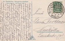 M 1379) 9. Dt. Cantante Bundes Fest Hannover 1924 SoSt, postal Marktkirche Ayuntamiento
