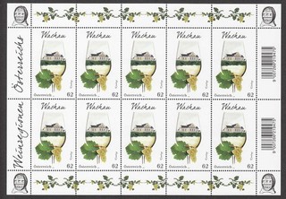 ÖSTERREICH MiNr. 3133 Weinregion Wachau Kleinbogen (2014) postfrisch/
