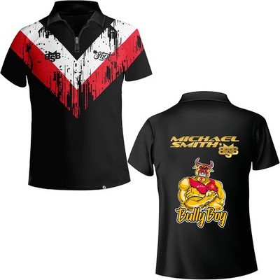Shot Darts Michael Smith Bully Boy White Strip Matchshirt Dart Shirt Dartshirt
