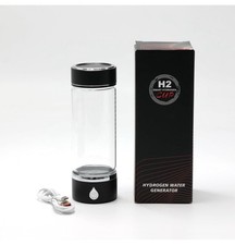 NEW H2 Smart Hydrogen-Rich Water Generator Cup Ionizer 14 oz Glass Rechargeable