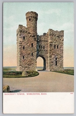 Bancroft Tower Worcester, MA Postcard Undivided Back UNP J1187