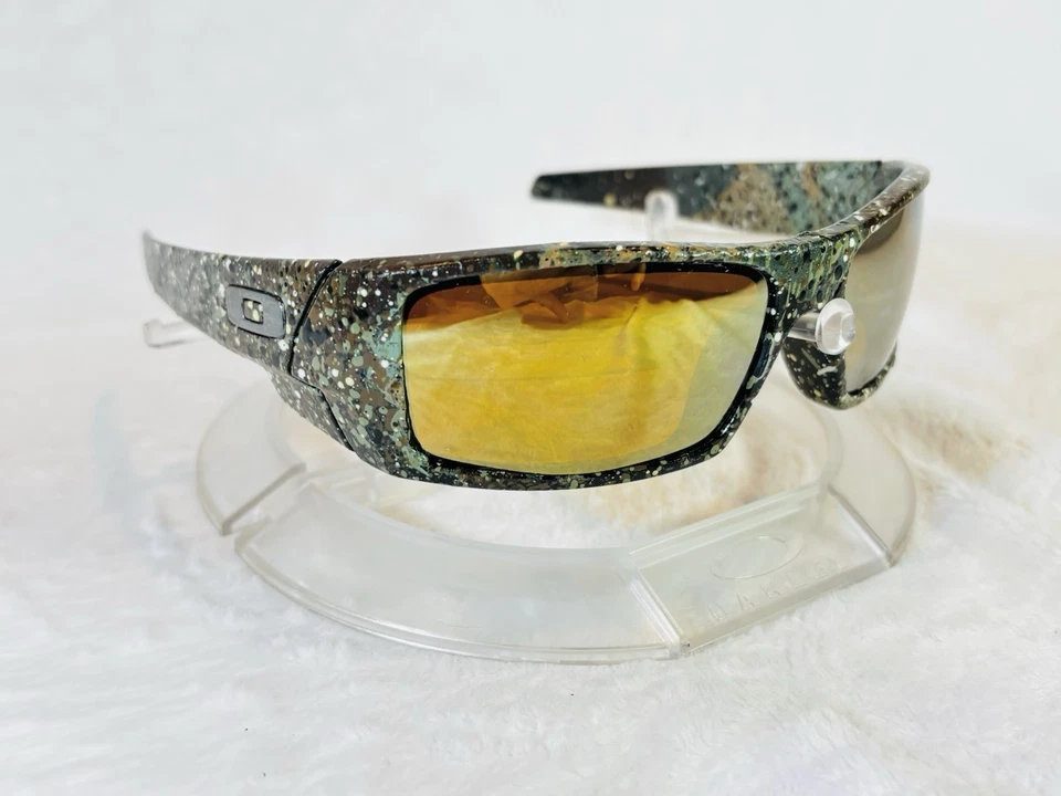 Custom Oakley Gascan Camouflage Splatter Sunglasses with Bronze Mirror Lenses - Image 4 of 4