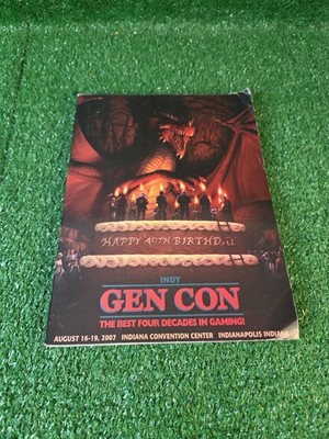 Gen Con Indy Program 2007 Games Guests Venue Events! RARE  40th Birthday