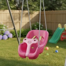 2-in-1 Magenta Snug 'n Secure Swing: Baby  Toddler Solution Made in USA