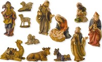 Krippenfiguren Set 12-Teilig Handbemalt Polyresin 12 Cm Deko Weihnachten