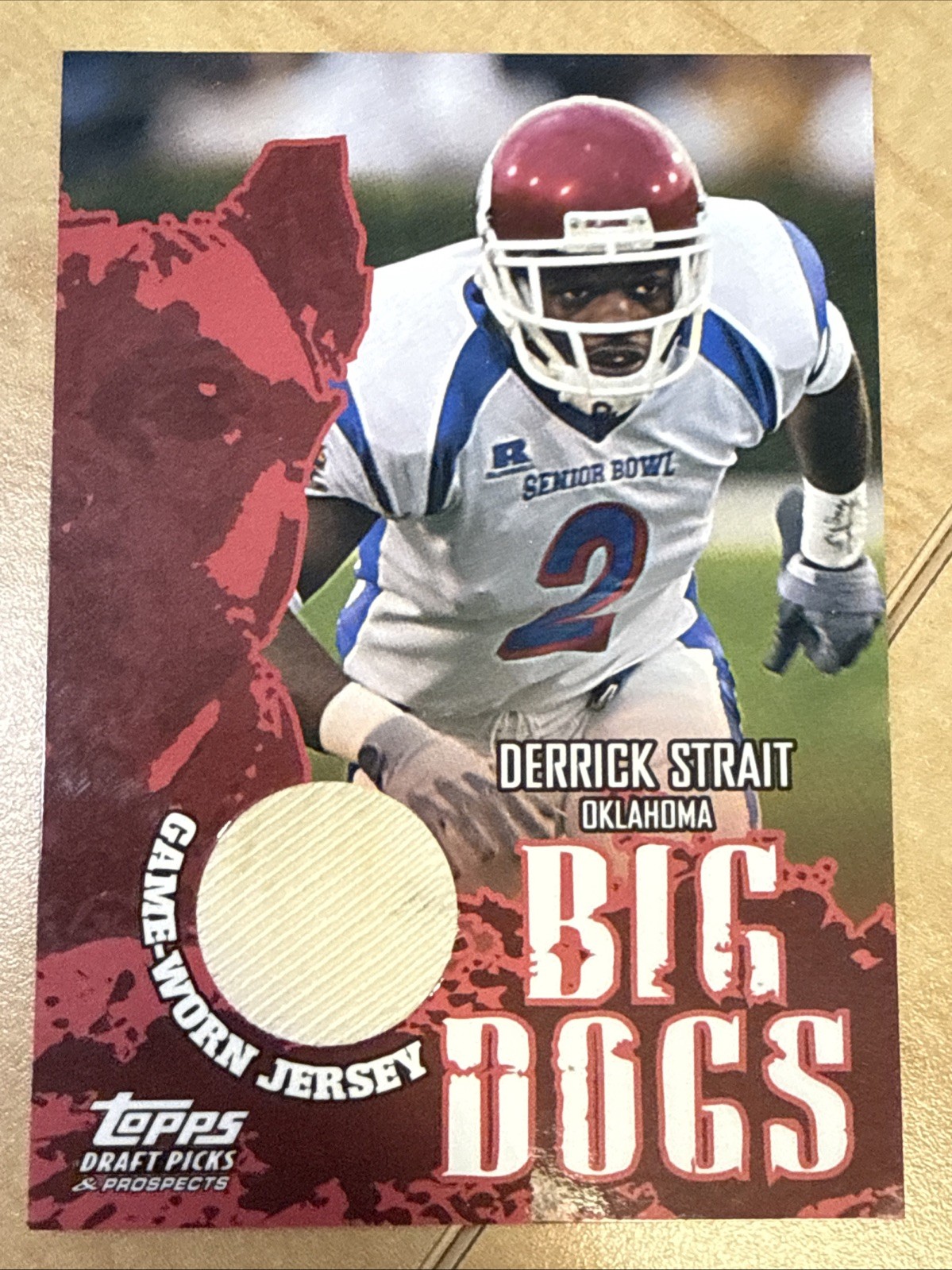 Derrick Strait Topps Draft Picks & Prospects Big Dogs Relics #BDDS Big Dogs Relics