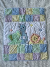 Vintage Lambs  Ivy Baby Quilt Blanket Crib Comforter Safari Pastel Patchwork
