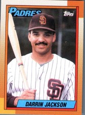 1990 Topps Darrin Jackson #624 San Diego Padres MLB Baseball Card RC Rookie OF. rookie card picture