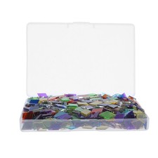 580pcs Mosaic Glass Pieces: Geometric Mini Glass Craft Colored Tiles - Mosaic