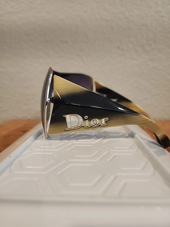 正品 Christian Dior 太阳镜 Gaucho 1 防护面具银色 John Galliano — 第 2/4 张图片
