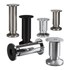 SO-TECH® Möbelfuß Alpha 50 - 150 mm Möbelfüße Sockelfuß Schrankfuß Bettfüße Fuß