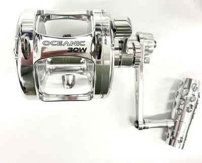 Maxel Oceanic 30 Wide 2-speed Silver  2-Speed Trolling Reel
