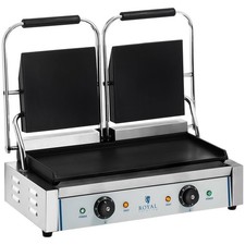 Kontaktgrill Sandwichmaker Tischgrill  Doppelgrill Glatt 2 X 1.800 W Edelstahl
