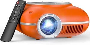 Portatif Mini Projecteur Home Theater (Orange) – 1080P Appui & Deux voies Bluetoot