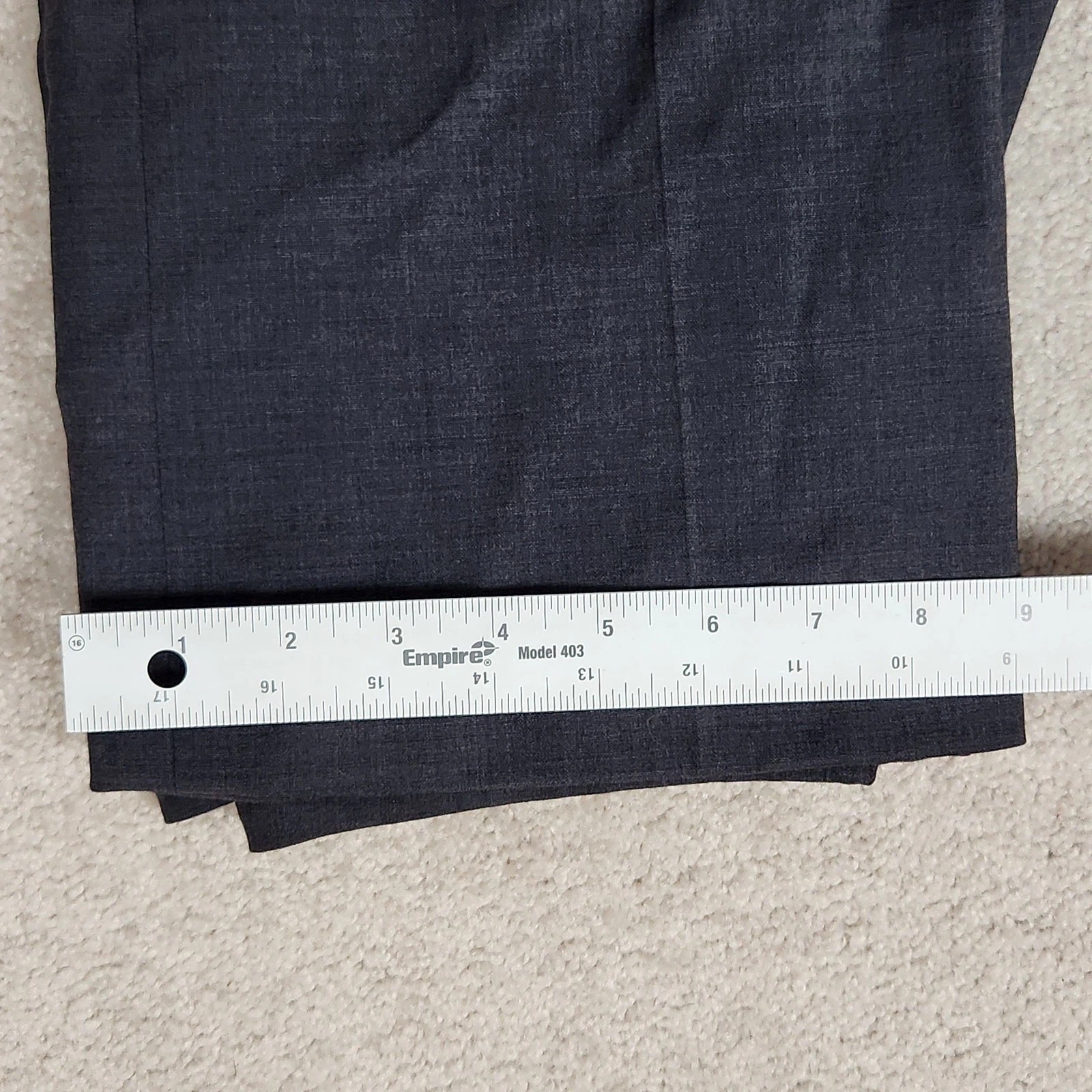 TORY BURCH Vestito Pantalone Donna Taglia 2 Grigio Gamba Larga Carriera Business Lana 27X29 5"